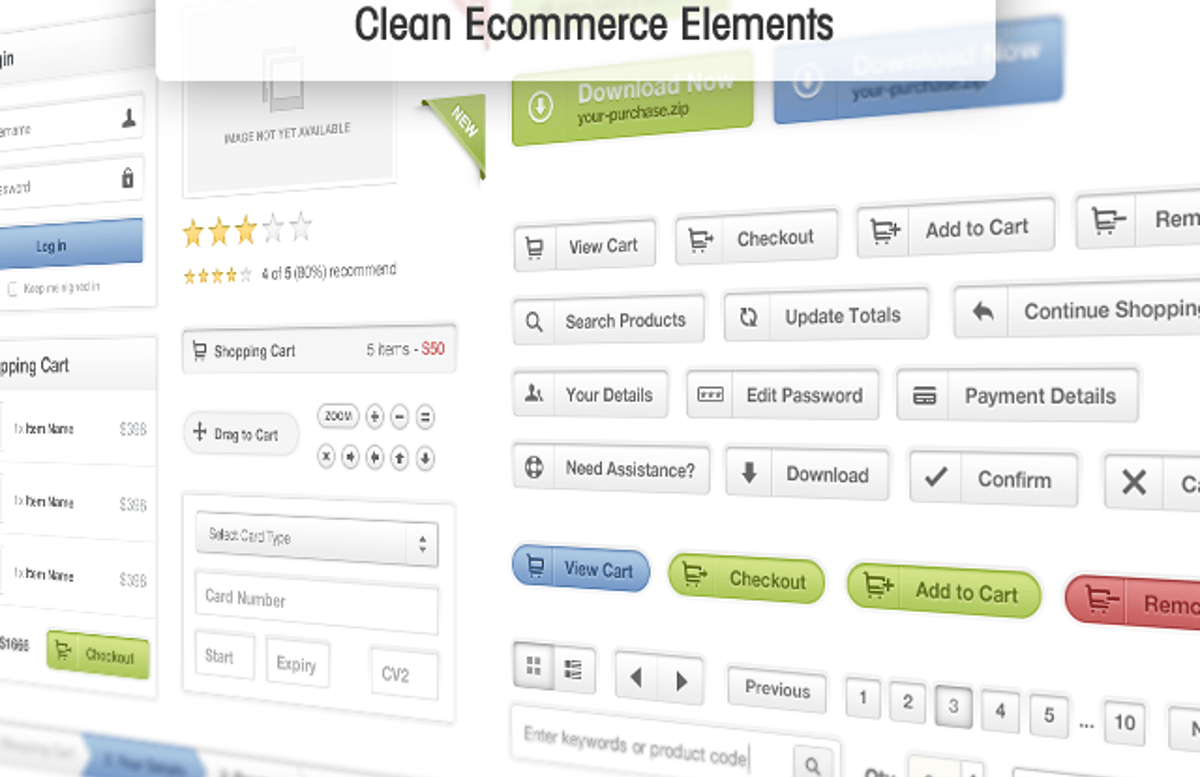 Clean  Ecommerce  Elements  Preview1