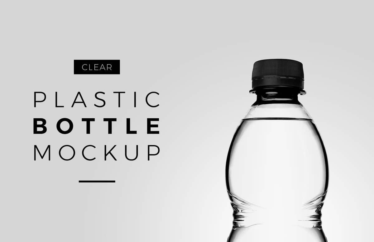 Clear Plastic Bottle Mockup — Medialoot