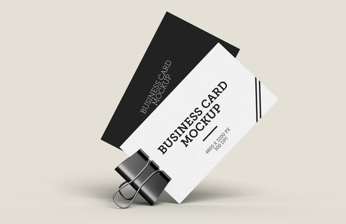 Clipped Business Card Mockup Preview 1