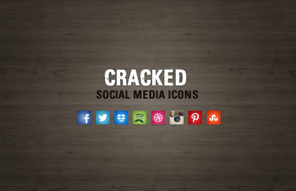 Cracked  Social  Media  Icons  Preview1