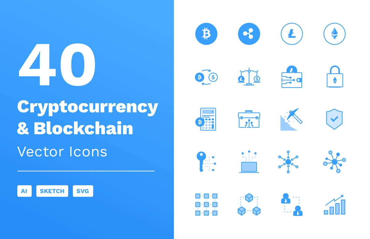 Cryptocurrency Vetor Icons Preview 1A