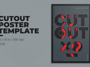 Cutout Text Poster Template 1