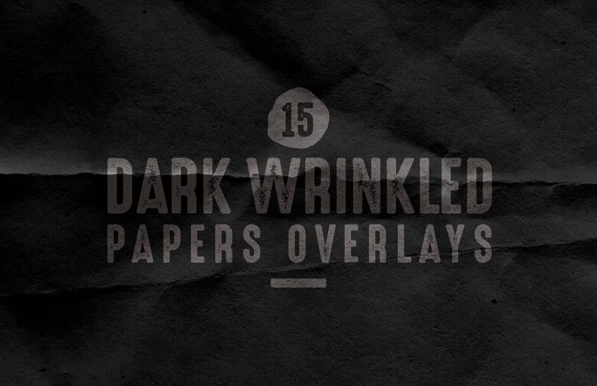 Dark Wrinkled Papers Overlays Preview 1