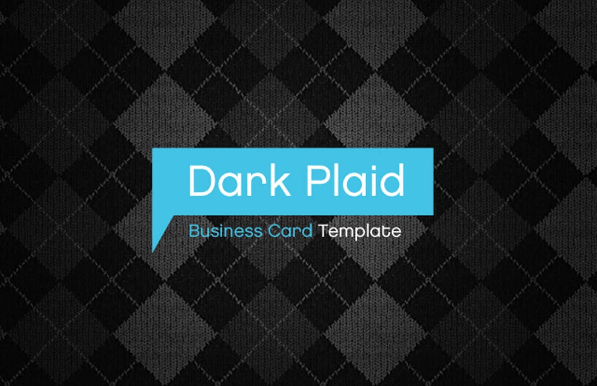 Dark  Plaid  Business  Card  Template  Preview1