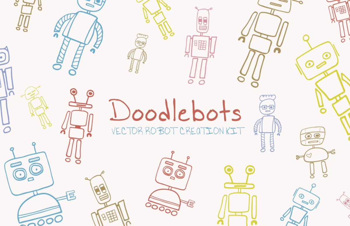 Doodlebots    Vector  Robot  Creation  Kit  Preview 1