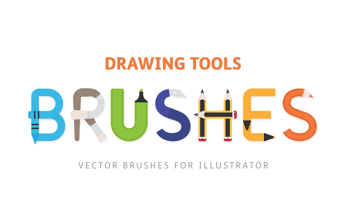 Drawing  Tools  Vector  Art  Brushes  Preview 1