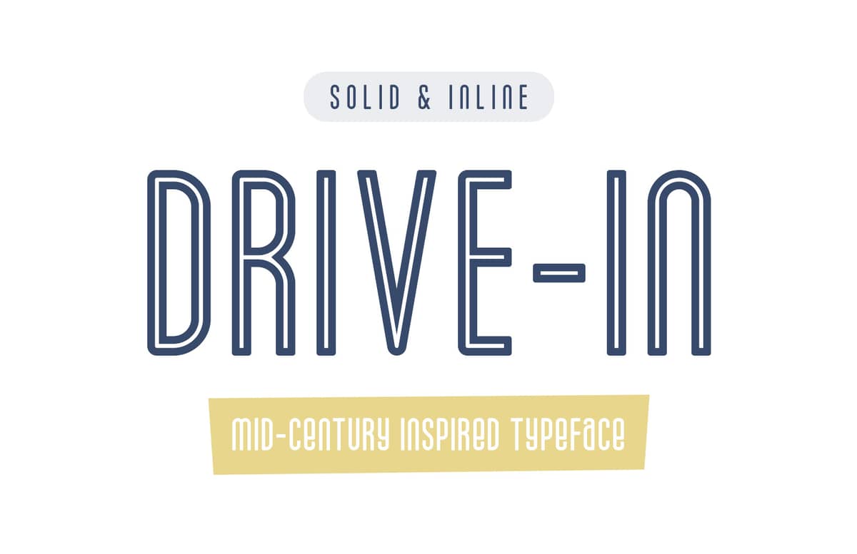 Drive In Mid Century Font Preview 1