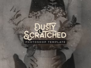 Dusty and Scratched Photoshop Template 1