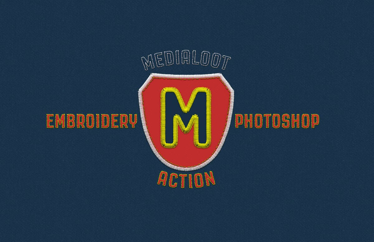 Embroidery Photoshop Action Preview 1