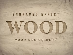 Engraved Wood Text Mockups 2