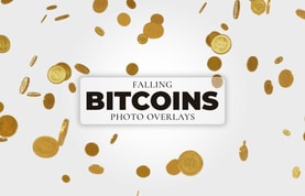 Falling Bitcoins Photo Overlays