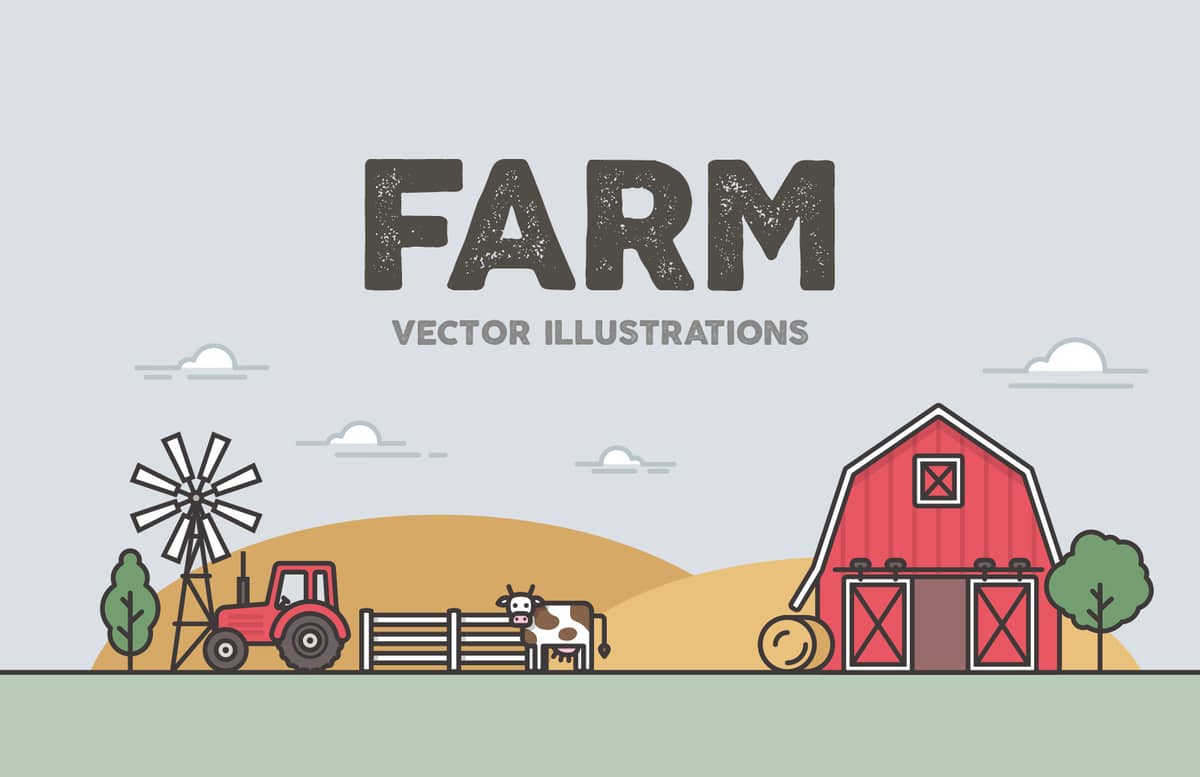 Farm Vector Illustrations Preview 1