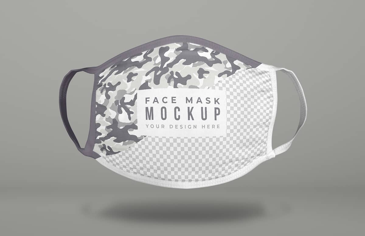 Floating Face Mask Mockup Preview 1