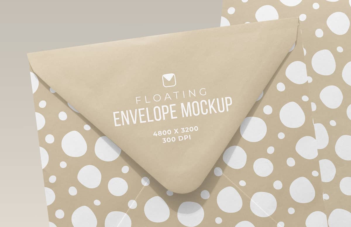 Floating Square Envelope Mockup Preview 1