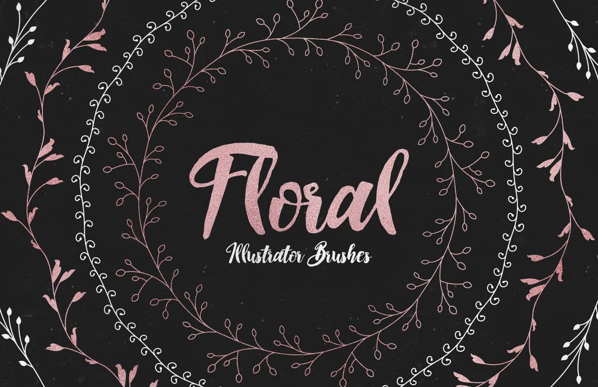Floral  Illustrator  Pattern  Brushes  Preview 1