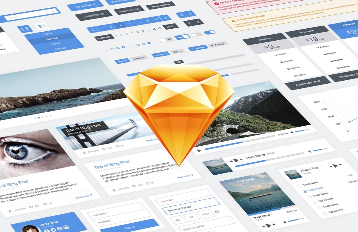Flat  Ui  Kit For  Sketch  Preview 1