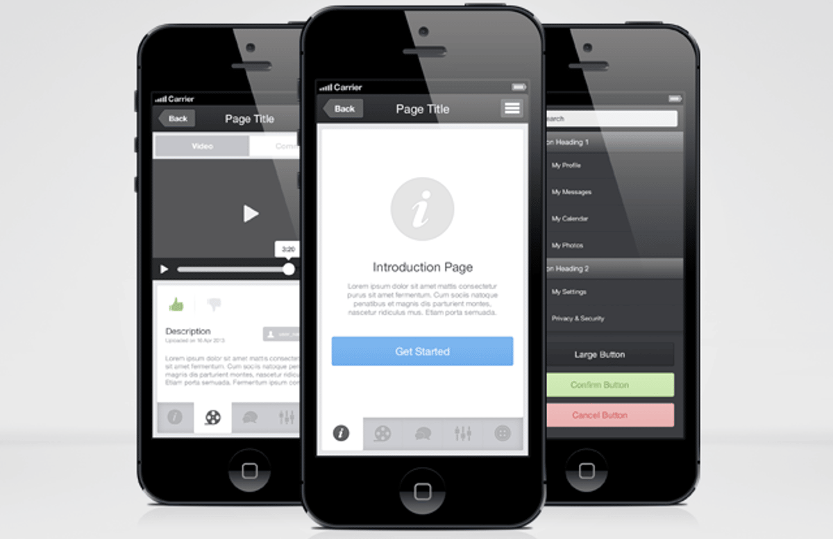 Flat I Phone  Ui  Template2  Preview1