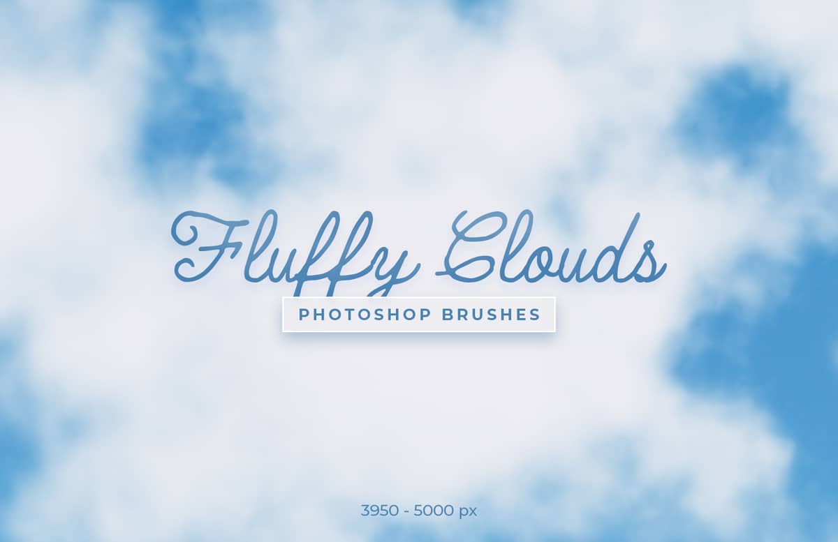 Fluffy Clouds Photoshop Brushes Preview 1
