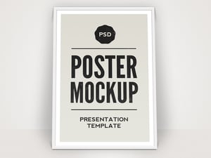 Framed Poster Mockup Template 1