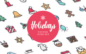 Free Holidays Icon Set (Line & Color)