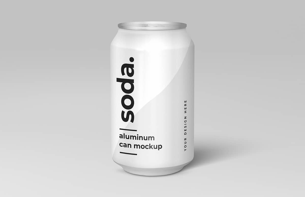 Free Soda Can Mockup Preview 1A