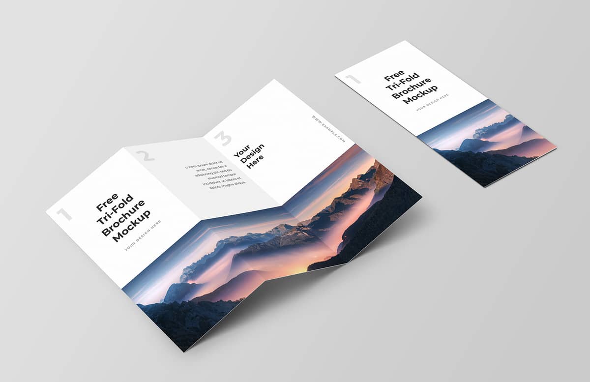 Free Trifold Brochure Mockup Preview 1