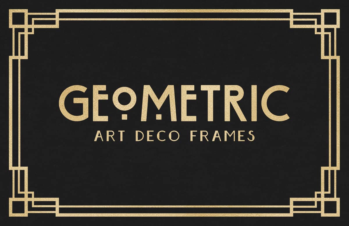 Geometric Art Deco Frames 2 Preview 1