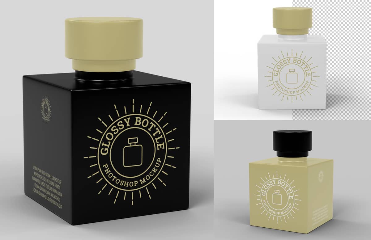 Glossy Bottle Mockup Preview 1