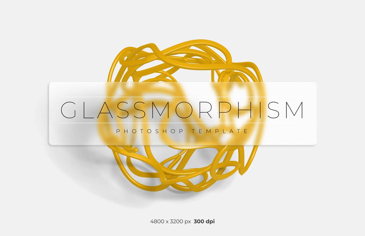 Glassmorphism Photoshop Template Preview 1