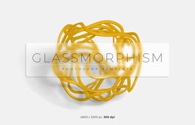 Glassmorphism Photoshop Template