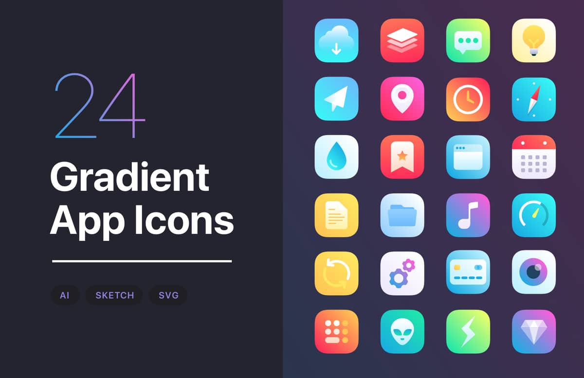 Gradient App Icons Preview