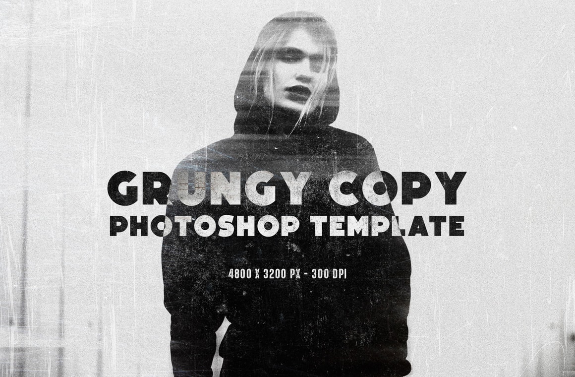 Grungy Copy Photoshop Template