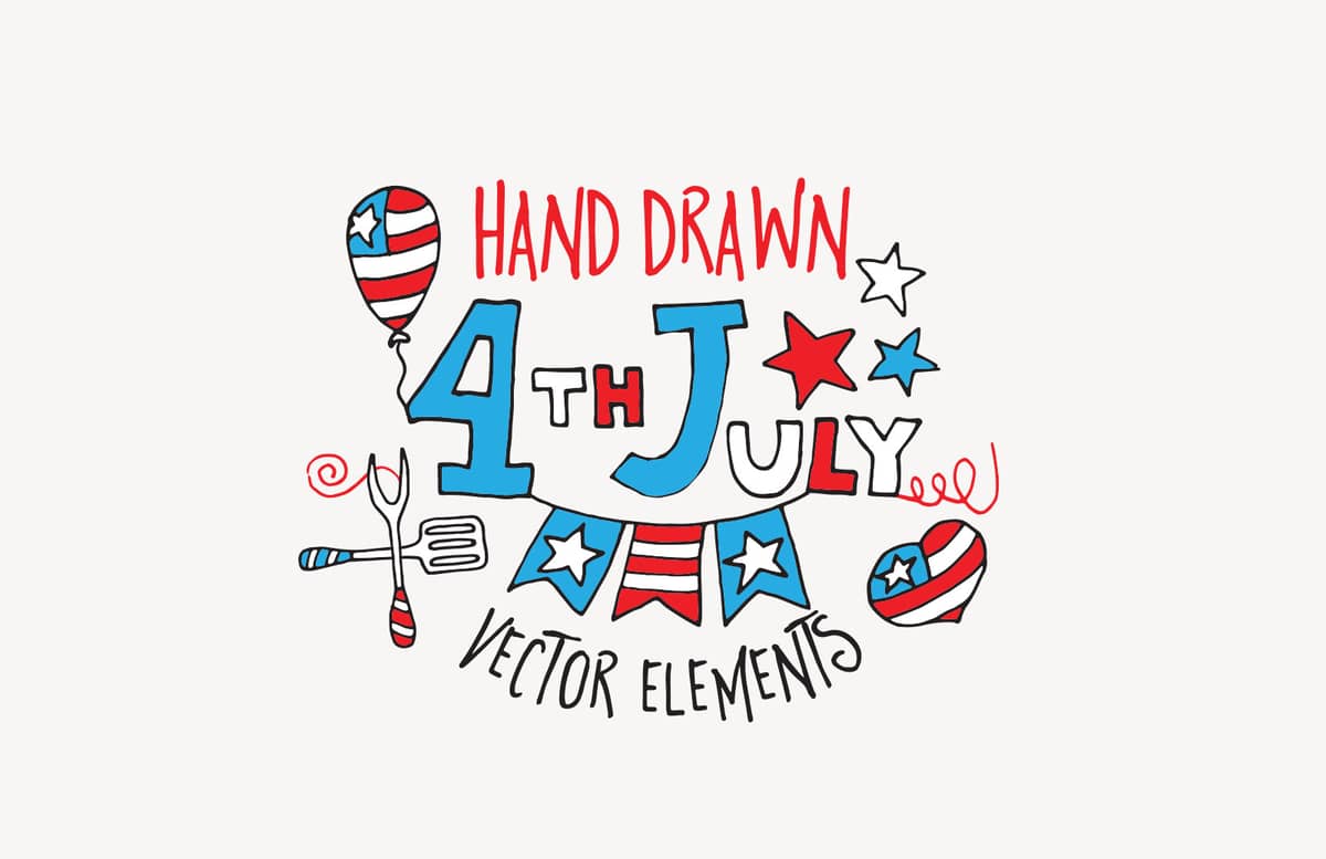 Hand Drawn 4Th July Vector Elements Preview 1
