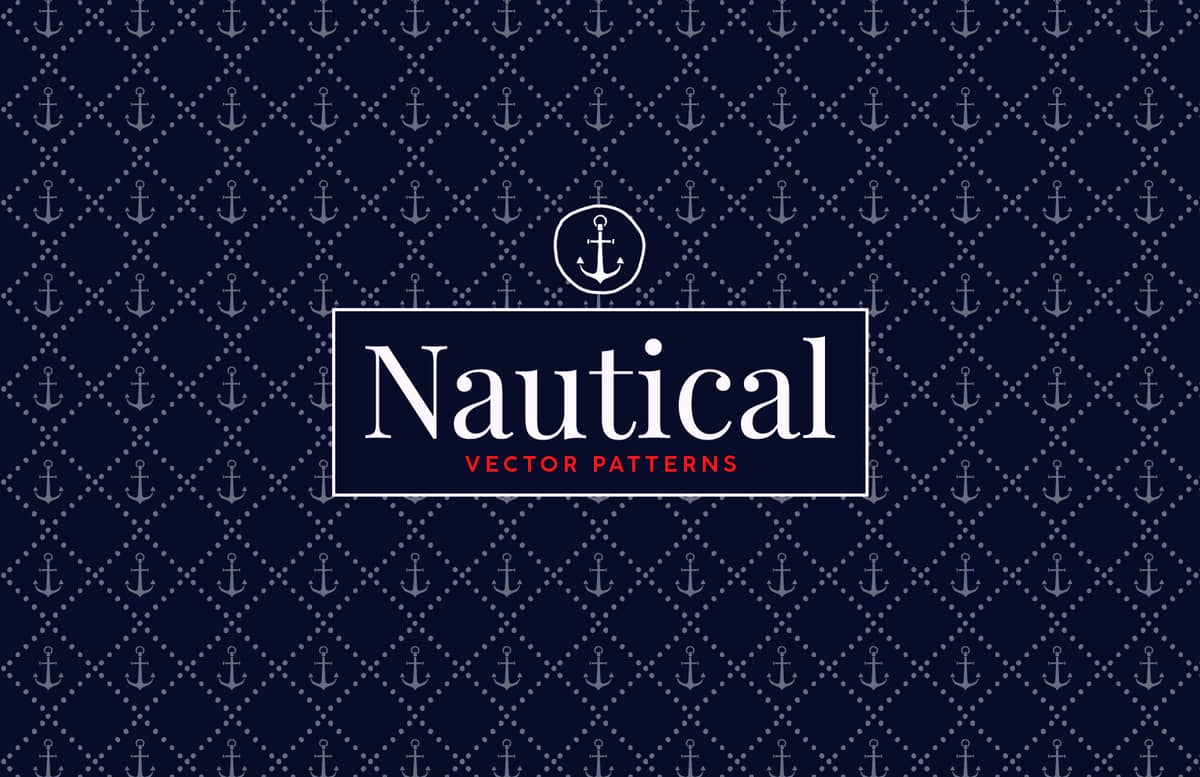 Hand Drawn Nautical Vector Patterns Preview 1