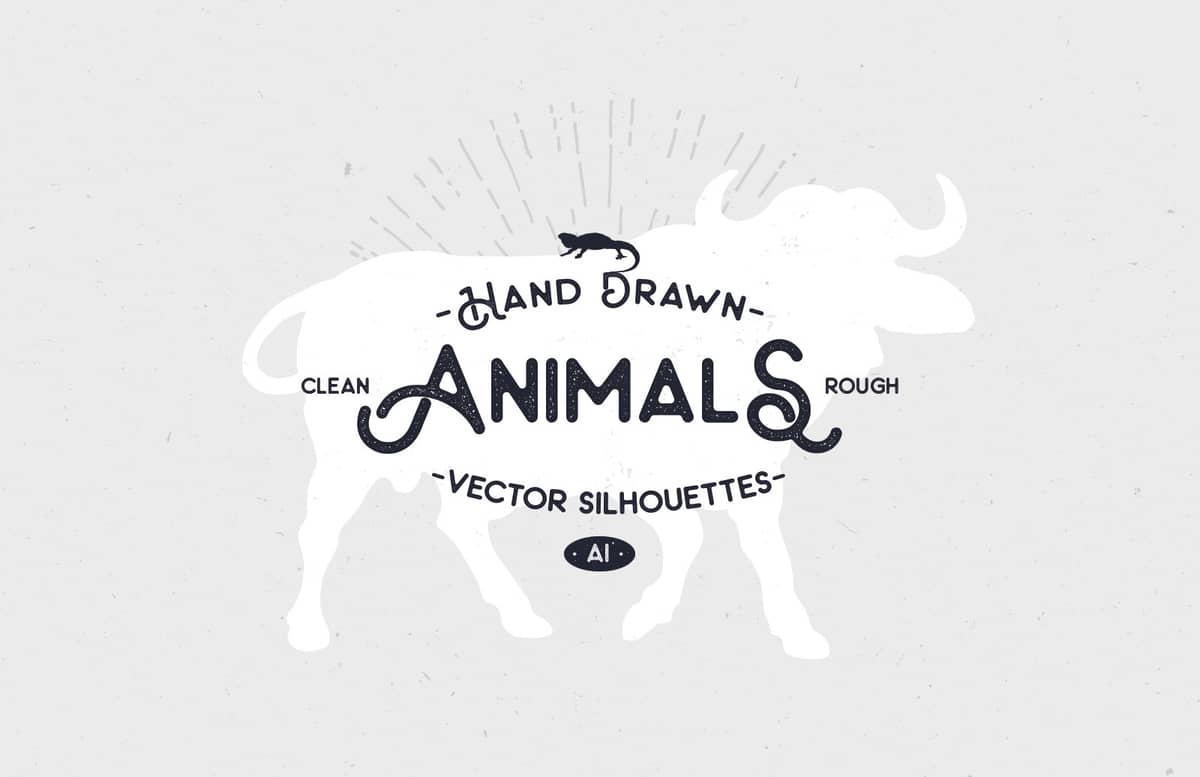 Hand Drawn Animal Silhouettes Preview 1