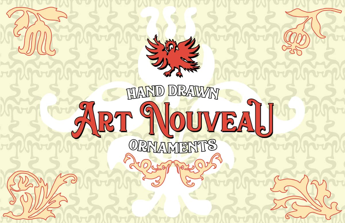 Hand Drawn Art Nouveau Ornaments Preview 1