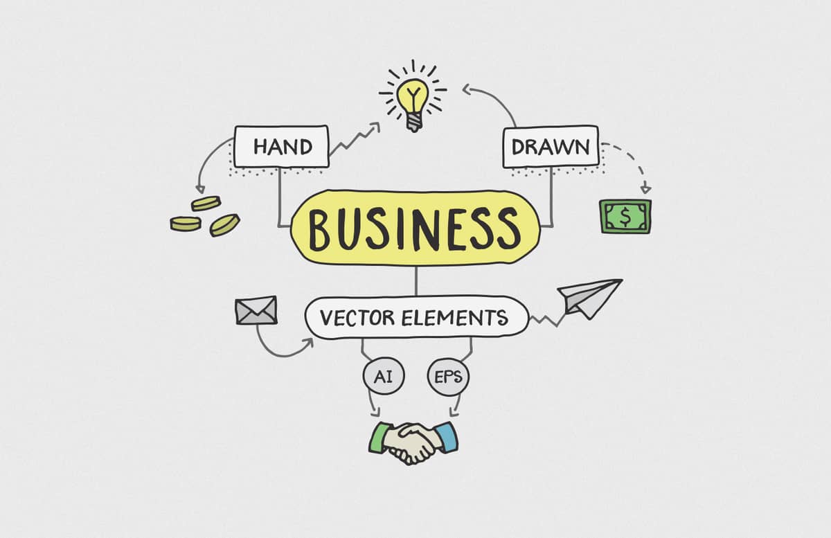 Hand Drawn Business Elements Preview 1