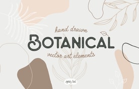 Hand Drawn Botanical Vector Art Elements