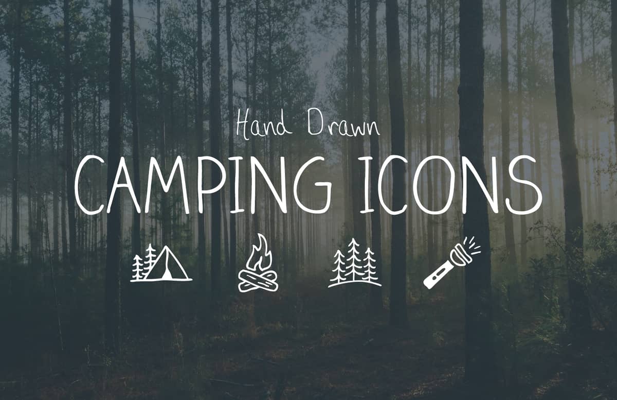 Hand  Drawn  Camping  Icons  Preview 1