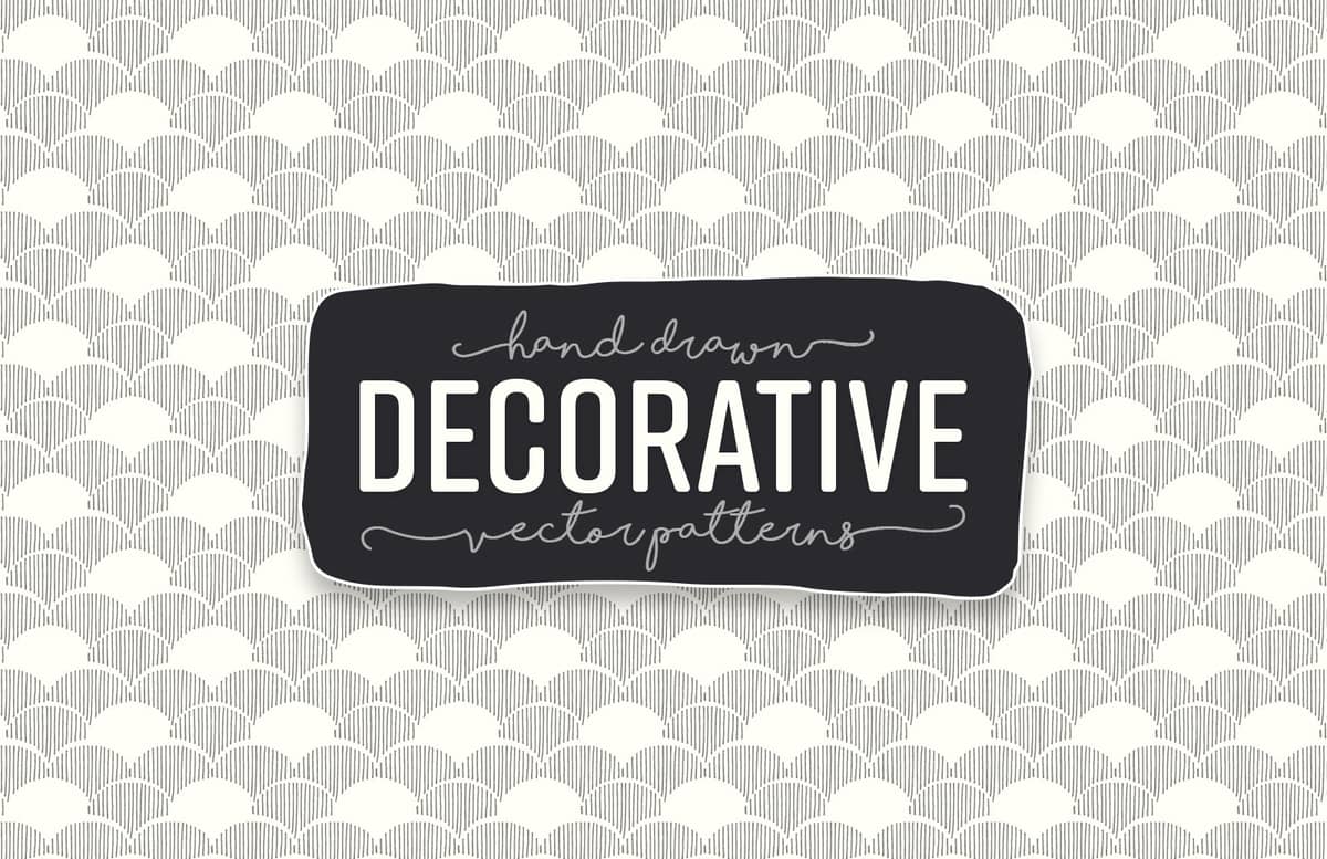 Hand Drawn Decorative Vector Paterns Preview 1