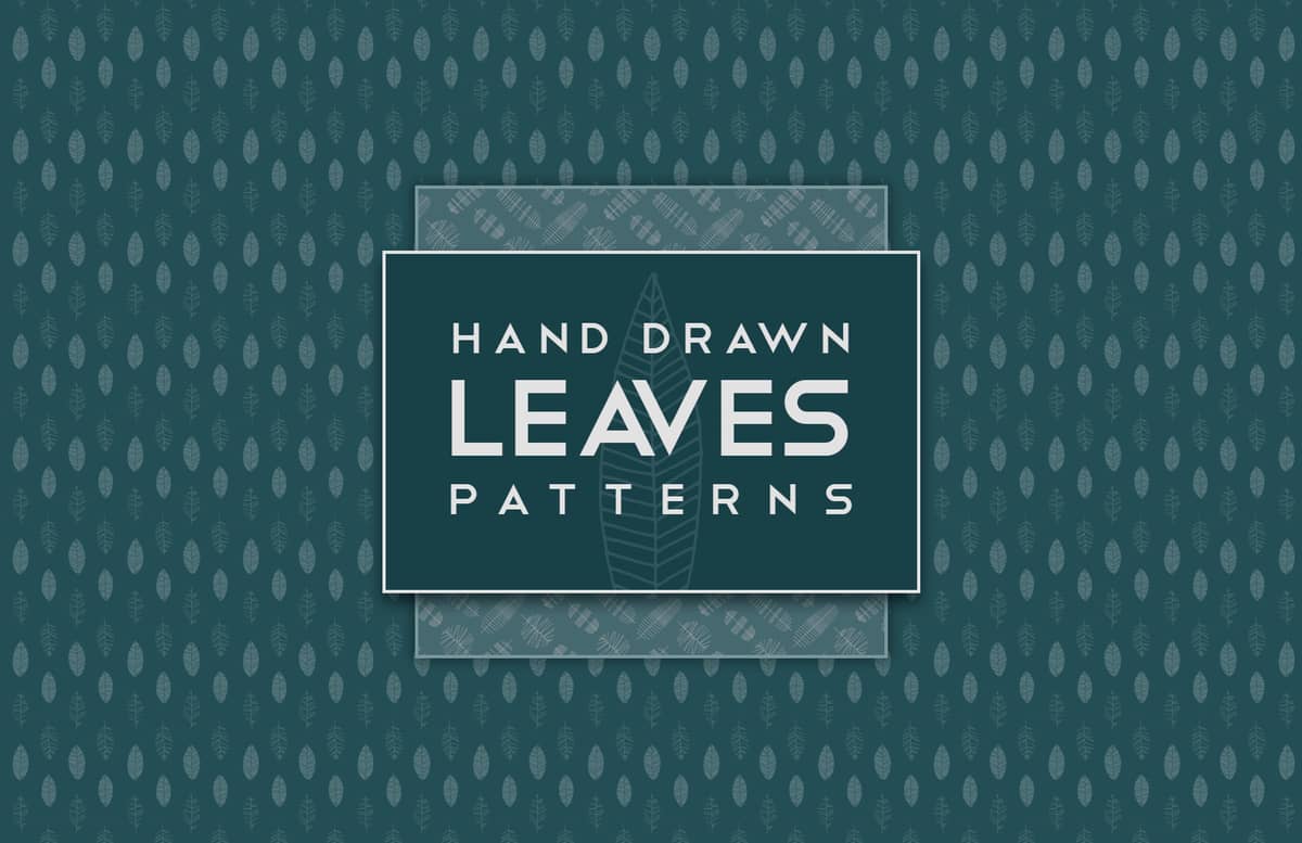 Hand Drawn Leaves Patterns Preview 1