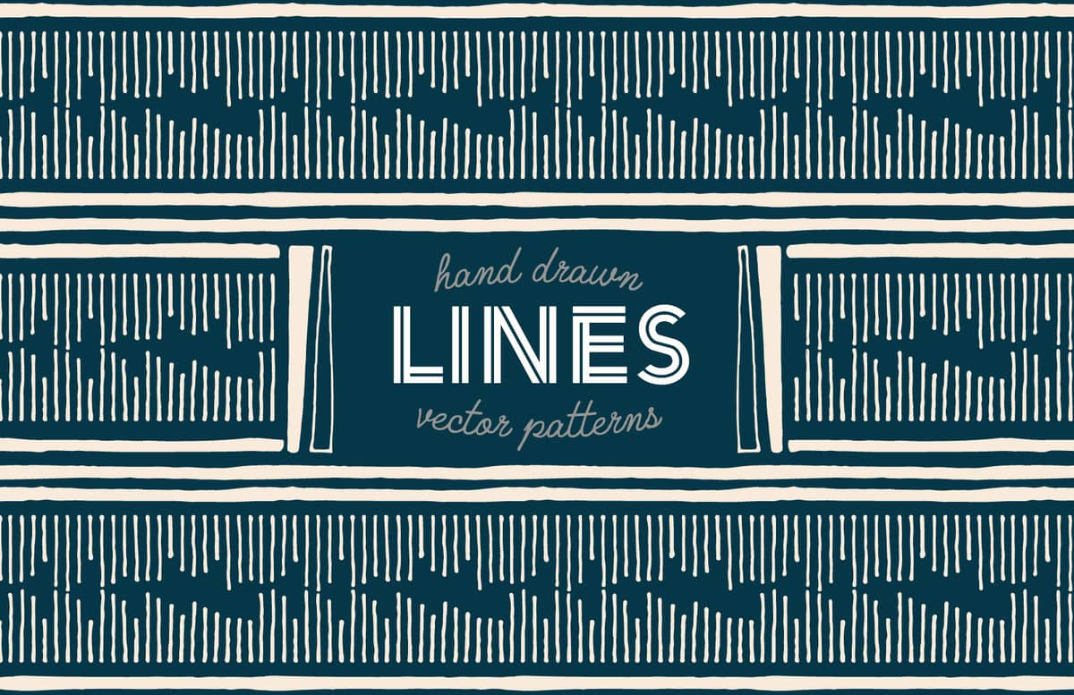 Hand Drawn Lines Vector Patterns Preview 1