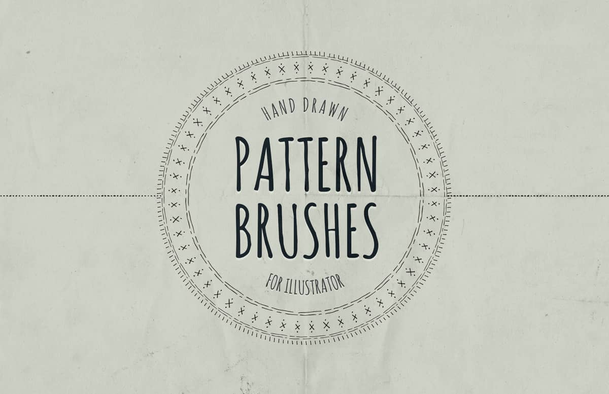 Hand Drawn Pattern Brushes Illustrator Preview 1