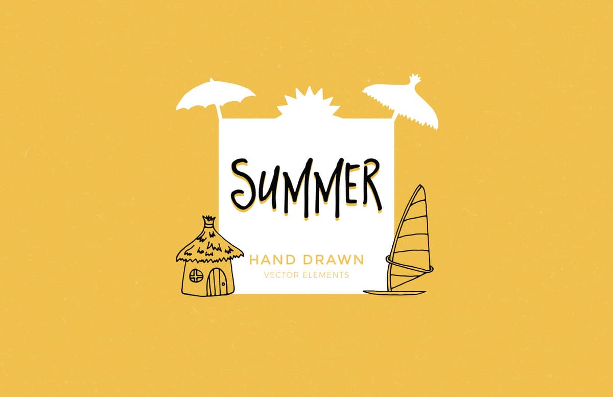 Hand Drawn Summer Elements Preview 1