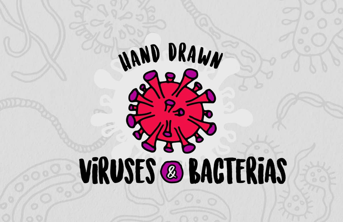 Hand Drawn Viruses And Bacterias Preview 1