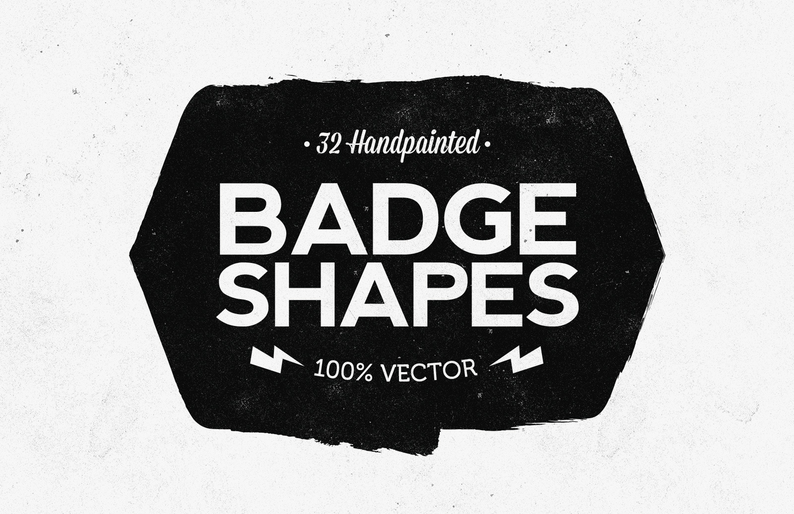 Hand Painted Vector Badge Shapes Medialoot