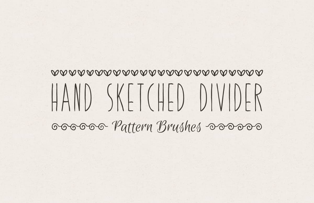 Hand  Sketched  Divider  Pattern  Brushes  Preview 1