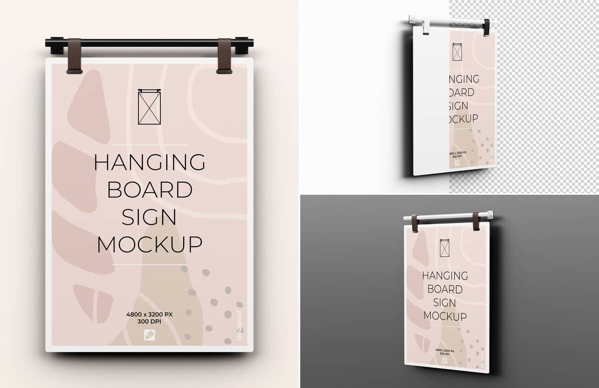 Hanging Board Sign Mockup Preview 1
