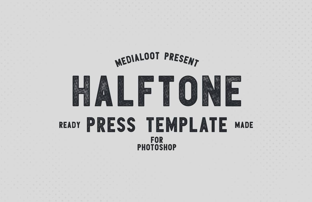 Halftone Press Template Preview 1