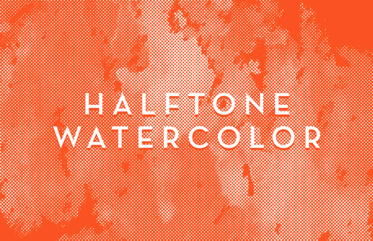 Halftone  Watercolor  Brushes  Preview 1